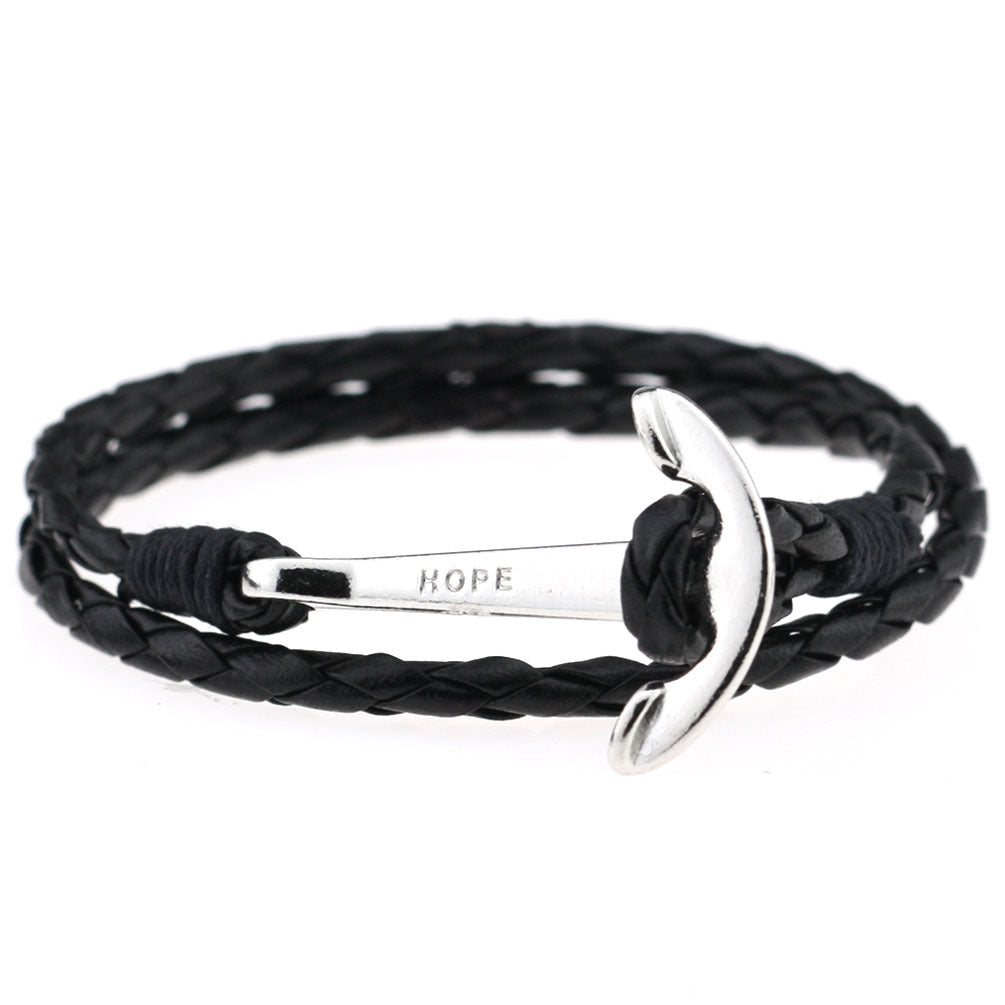 Multi Layer Wrapped Woven Leather Bracelet