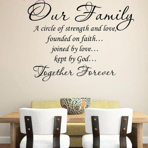 Our Family Together Forever Decorative Wall Decal Office