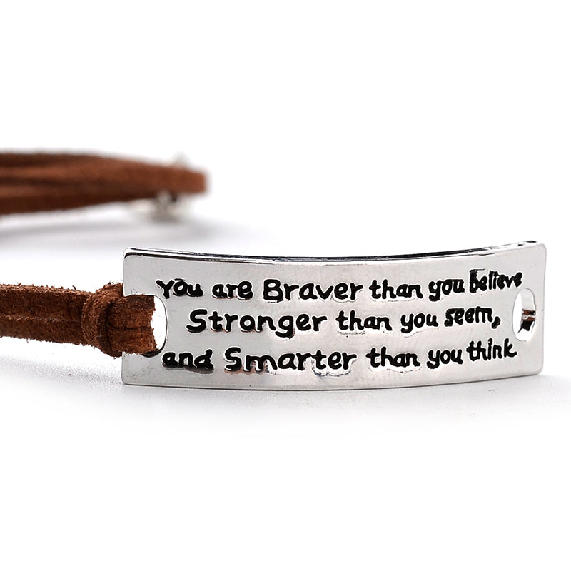 You Are More Fashion Leather Bracelet