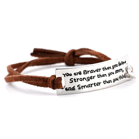 You Are More Fashion Leather Bracelet