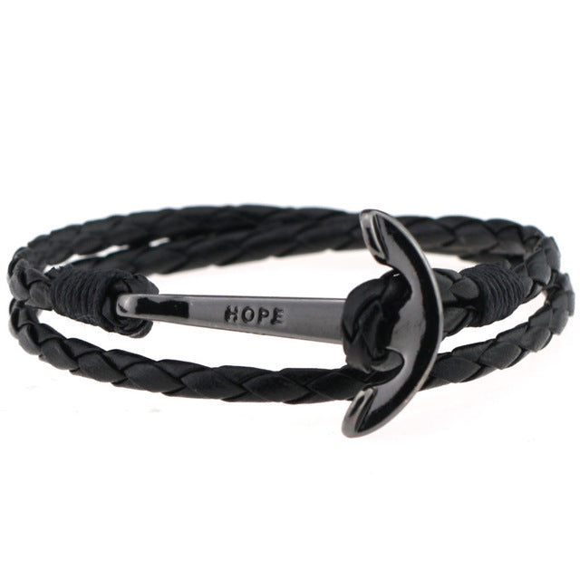 Multi Layer Wrapped Woven Leather Bracelet